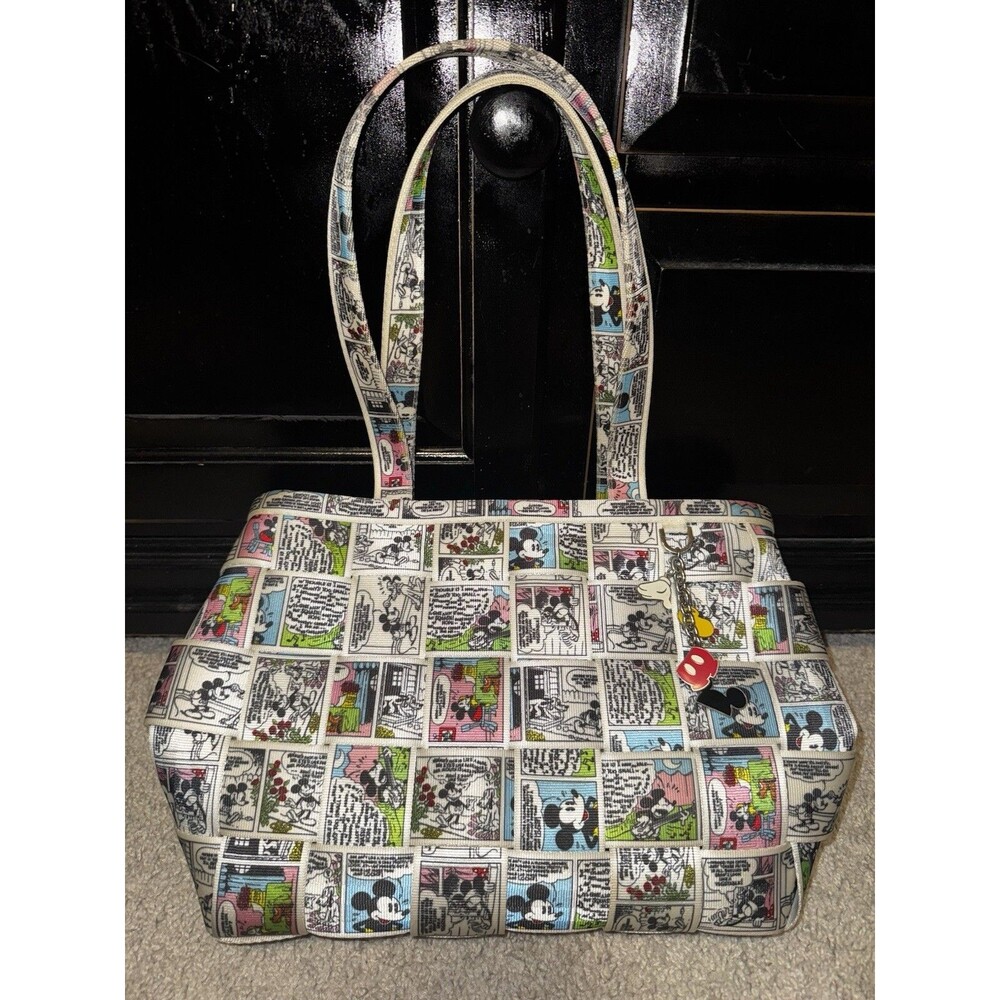 Harvey's Seat Belt Crossbody Bag Mickey Mouse Comic Strip Disney Purse